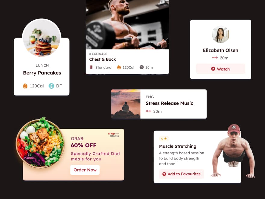 App UX Design of SnapFitness Mobile Application created by UXTeam