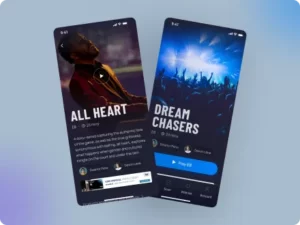 UX Design of pop world tv mobile application created by UXTeam