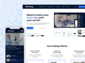 Image showcasing Responsive Design of website Project Called Vidstep
