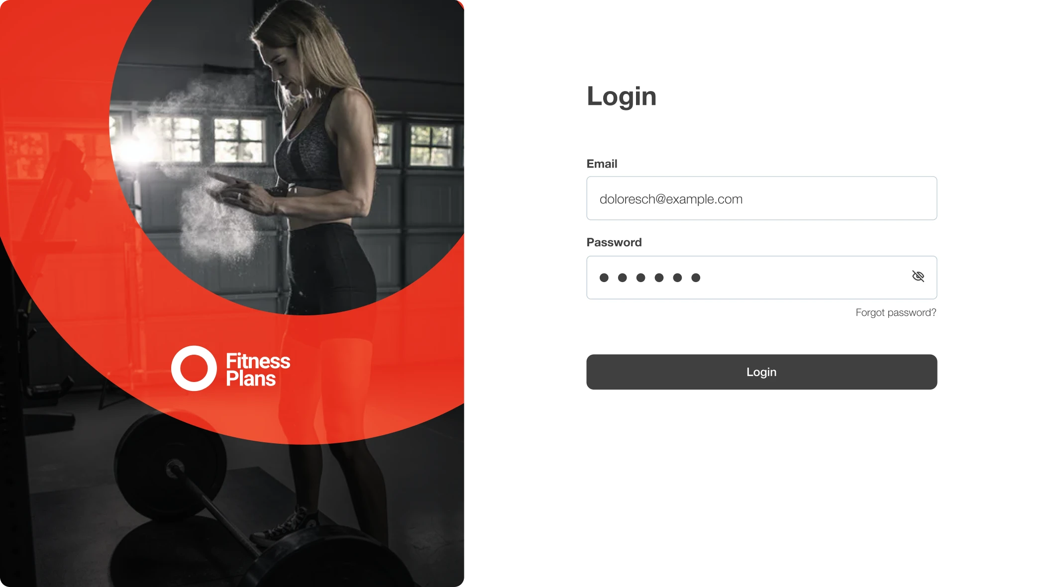 Image of the finess plans website login page